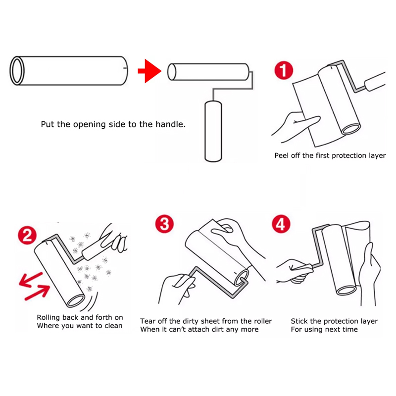धूल मुक्त कार्यशाला के लिए लीनोल 6 इंच हाई टैकनेस पीसीबी औद्योगिक सफाई स्टिकी रोलर